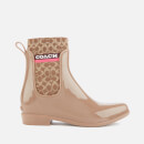 Coach Women's Rivington Signature Knit Rain Boots - Otter