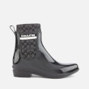 Coach Women's Rivington Signature Knit Rain Boots - Black