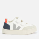 Veja Toddlers' V-12 Velcro Trainers - Extra White/Multico/Nautico