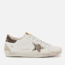 Golden Goose Deluxe Brand Women's Superstar Leather Trainers - White/Black Zebra/Coffee