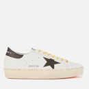 Golden Goose Deluxe Brand Men's Hi Star Leather Flatform Trainers - White/Army Green/Black