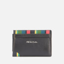 PS Paul Smith Men's Signature Stripe Credit Card Wallet - Black