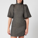 Ganni Women's Slub Suiting Mini Dress - Black
