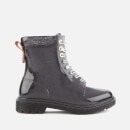 See By Chloé Women's PVC Glitter Lace Up Boots - Black