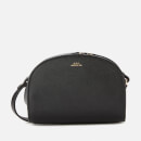 A.P.C. Women's Mini Demi-Lune Crossbody Bag - Black