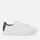 Emporio Armani Men's Leather Low Top Trainers - White