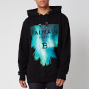 Balmain Men's Printed Rubber Oversized Hoodie - Multi
