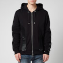 Balmain Men's Zipped Flock Hoodie - Black