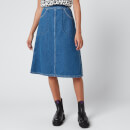 KENZO Women's Knee Length Denim Skirt - Midnight Blue