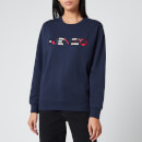 KENZO Women's Classic Fit SW KENZO Logo - Navy Blue