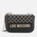 Love Moschino Women's Quilt Stud Detail Shoulder Bag - Black