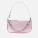 by FAR Women's Mini Rachel Croco Shoulder Bag - Pink