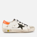 Golden Goose Deluxe Brand Kids' Superstar Trainers - White/Army Green/Orange