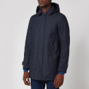 Herno Men's Laminar Hooded Car Coat - Blue Check