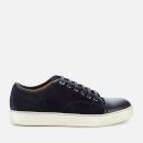 Lanvin Men's DBB1 Suede/Leather Captoe Trainers - Navy Blue