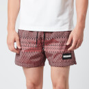 Missoni Men's Jacquard Box Logo Drawcord Swim Shorts - Red