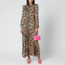 De La Vali Women's Clara Printed Satin Long Dress - Leopard