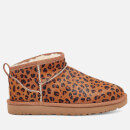 UGG Women's Classic Ultra Mini Leopard Boots - Natural