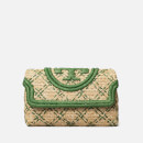 Tory Burch Women's Fleming Soft Straw Clutch - Natural/Arugula