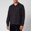Officine Generale Men's Jonas Brushed Shirt - Navy/Camel