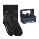Emporio Armani Men's 3 Pack Spot Socks - Multi