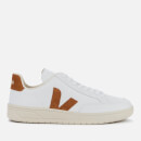 Veja Men's V-12 Leather Trainers - Extra White/Camel