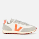 Veja Women's Rio Branco Mesh Running Style Trainers - Gravel/Orange Fluo/Oxford Grey