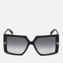 Tom Ford Women's Quinn Square Frame Sunglasses - Black/Smoke