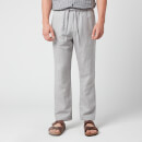 Frescobol Carioca Men's Sports Tencil-Linen Chino Pants - Melange Grey