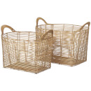 Broste Copenhagen Safi Rattan Baskets - Set of 2