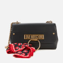 Love Moschino Women's Cross Body Bag with Scarf - Black