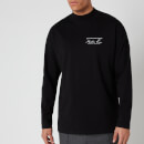 Martine Rose Men's Jersey Funnel Neck Long Sleeve T-Shirt - Black