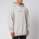 Maison Margiela Men's Mirrored Logo Hoodie - Grey Melange
