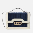 Marc Jacobs Women's The J Link Shoulder Bag Quilted Velvet - Navy
