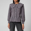 Ganni Women's Seersucker Check Shirt - Sweet Lilac