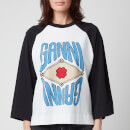 Ganni Women's Logo Cotton T-Shirt - Bright White