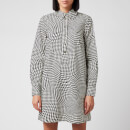 Ganni Women's Printed Cotton Poplin Dress - Brazilian Sand