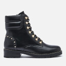 Dune Women's Pearlise Leather Lace Up Boots - Black