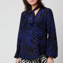 RIXO Women's Moss Top - Zebra Navy