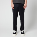 AMI Men's Wool Flannel Carrot Fit Trousers - Navy