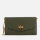 Tory Burch Women's Kira Pebbled Chain Wallet - Green