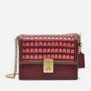 Coach Women's Woven Leather Hutton Shoulder Bag - Wine