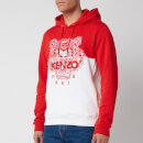KENZO Men's Colorblocked Tiger Icon Hoodie - Medium Red