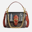 Coach New York Women's Stardust City Skyline Beat Shoulder Bag 18 - Tan Brown Rust