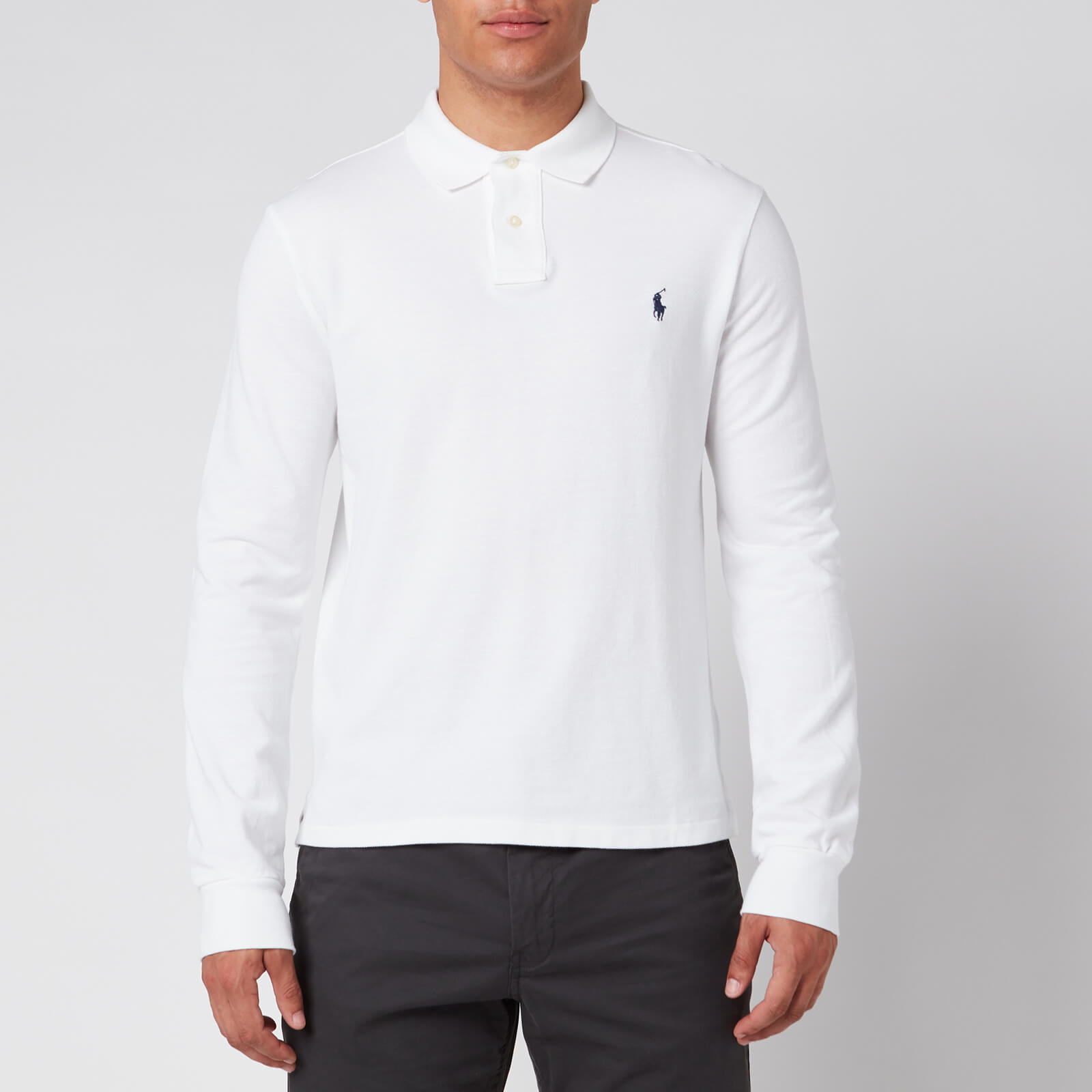 White long sleeve ralph lauren polo shirts clearance