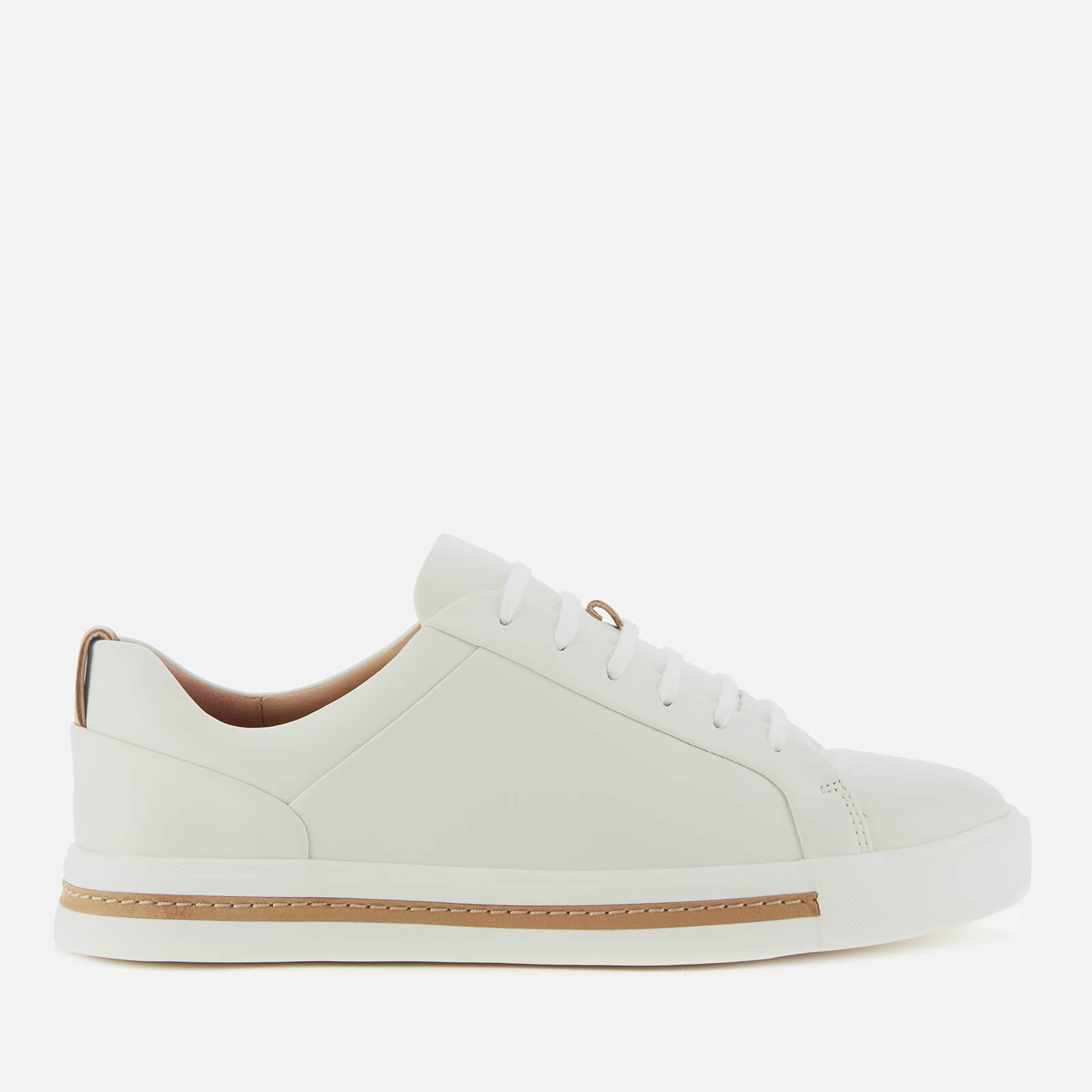 clarks white leather trainers