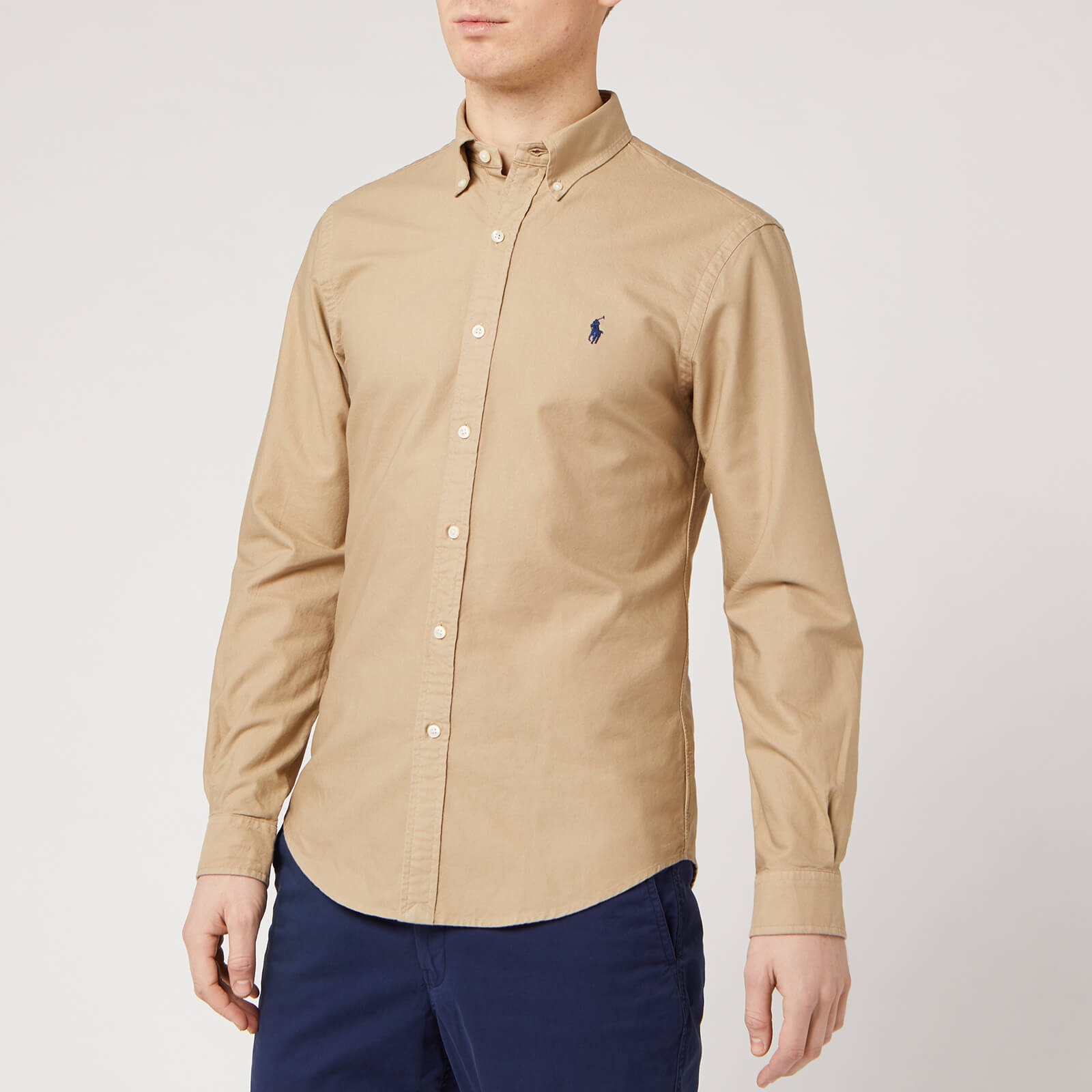 Tan polo ralph lauren shirt clearance