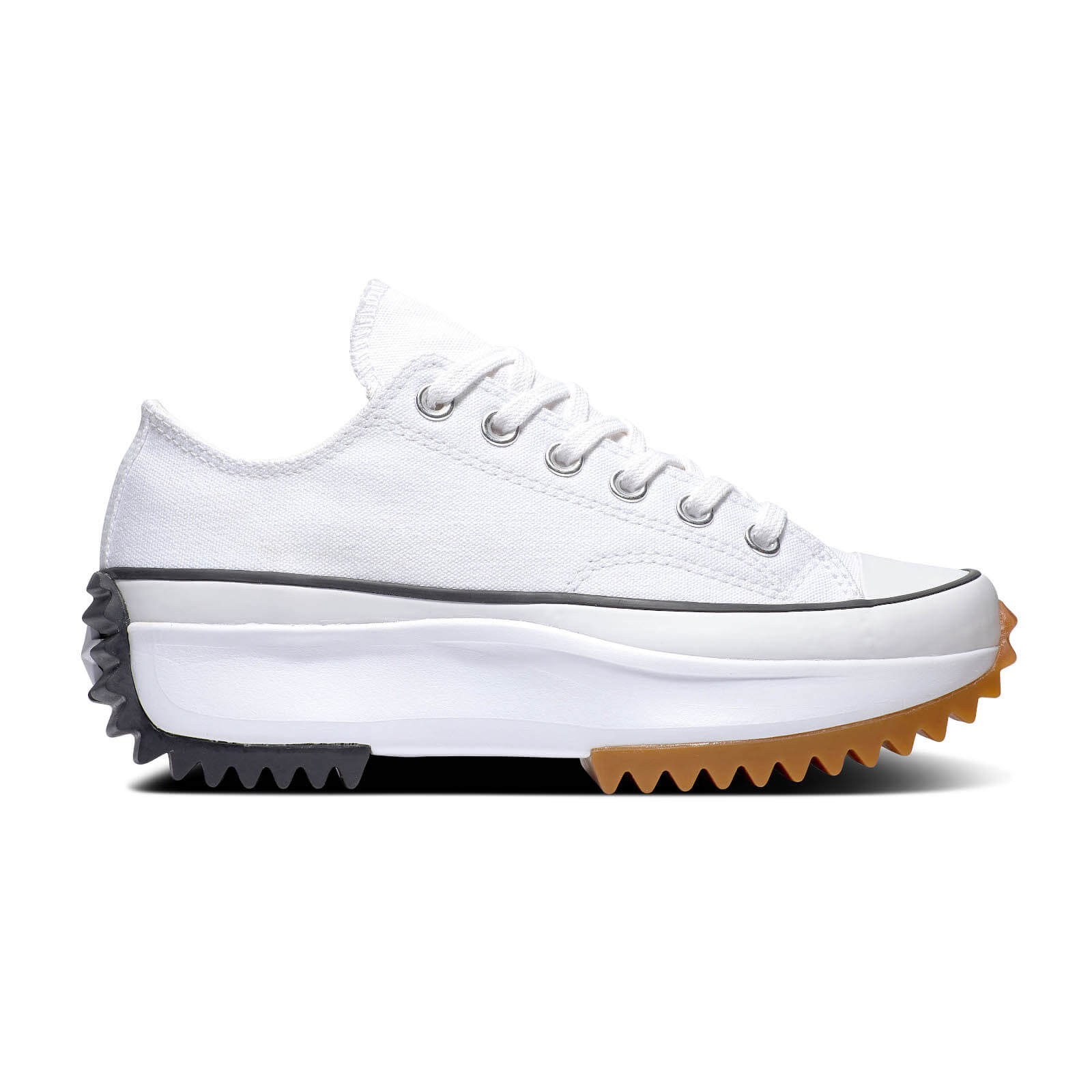 converse run star hike white trainers