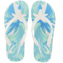 Miss Trish Women's Starfish Flip Flops - White/Blue