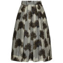 Orla Kiely Women's Giant Wallflower Print Organza Skirt - Graphite
